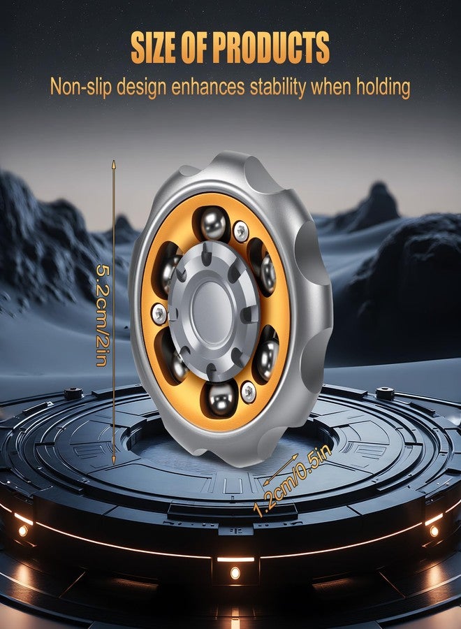 Bihevn Metal Precision Fidget Spinner - Anxiety Rotator & Restless Fidget Toy, Stress-Relief Tool for Adults & Kids A （Grey） - Image 2
